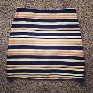 Striped pencil skirt